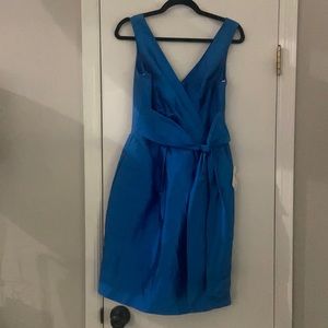 Style D597 bayside blue cocktail dress